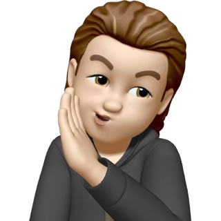 memoji of geme with a geek on his arm